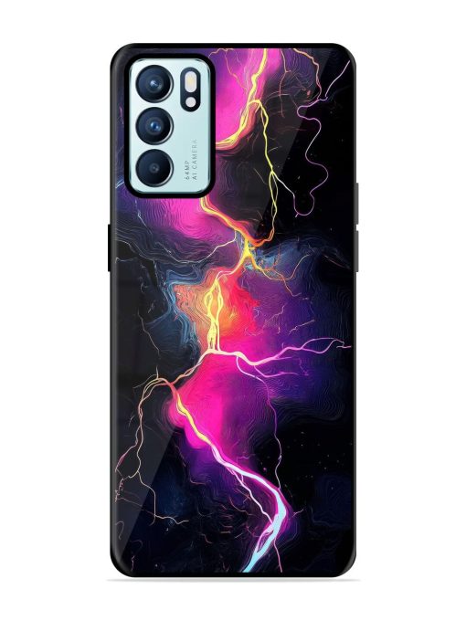 Electric Dreams Glossy Soft Edge Case for Oppo Reno 6 (5G) Chachhi