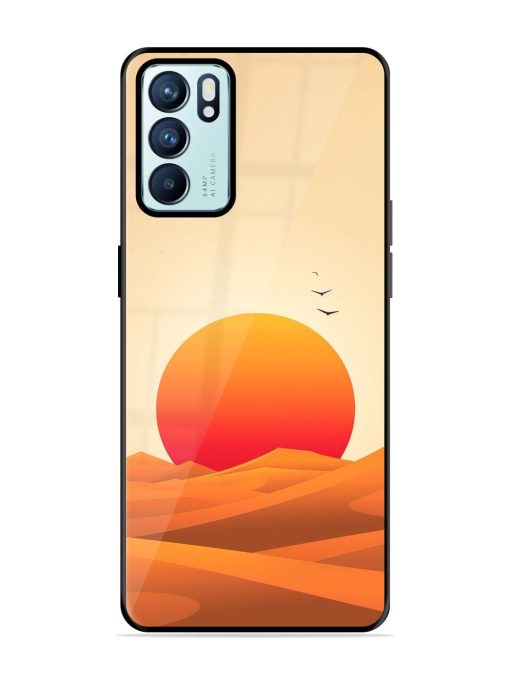 Desert Sunset Glossy Soft Edge Case for Oppo Reno 6 (5G) Chachhi