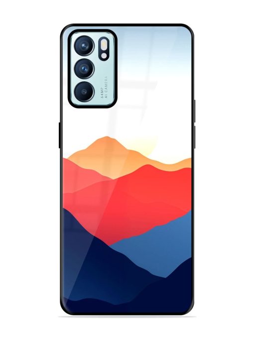 Sunset Peaks Glossy Soft Edge Case for Oppo Reno 6 (5G) Chachhi