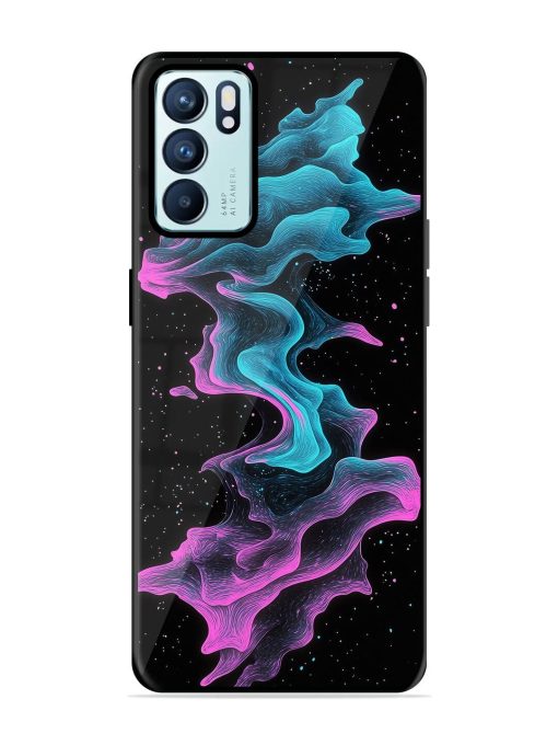 Cosmic Currents Glossy Soft Edge Case for Oppo Reno 6 (5G) Chachhi