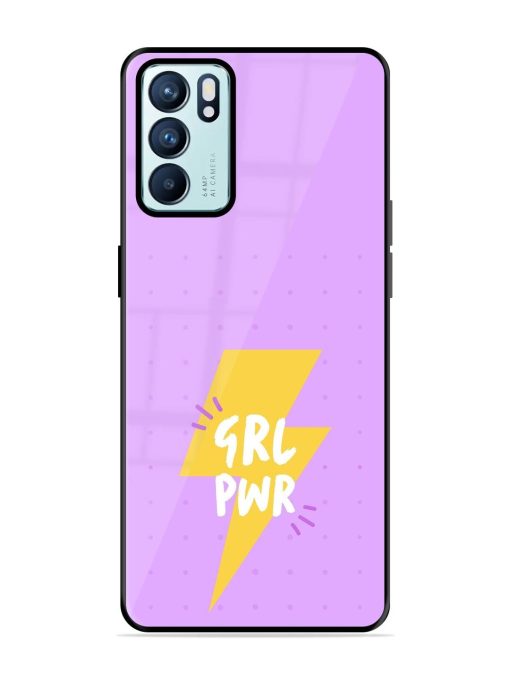 Girl Power Spark Glossy Soft Edge Case for Oppo Reno 6 (5G) Chachhi