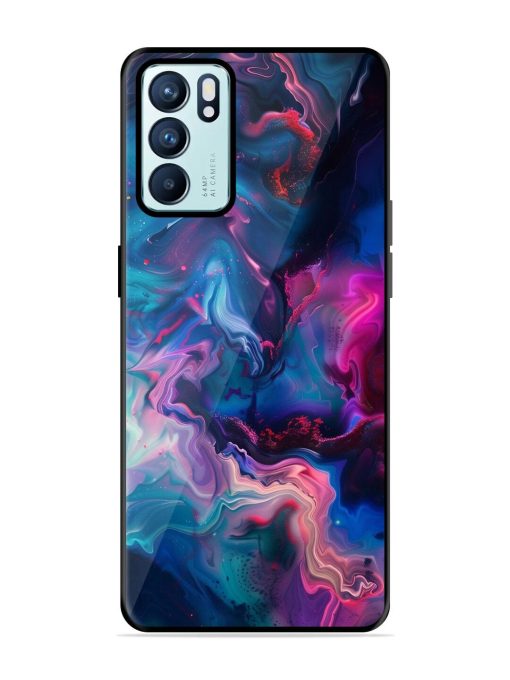 Cosmic Swirl Glossy Soft Edge Case for Oppo Reno 6 (5G) Chachhi