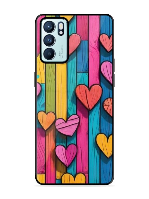 Rainbow Of Hearts Glossy Soft Edge Case for Oppo Reno 6 (5G) Chachhi