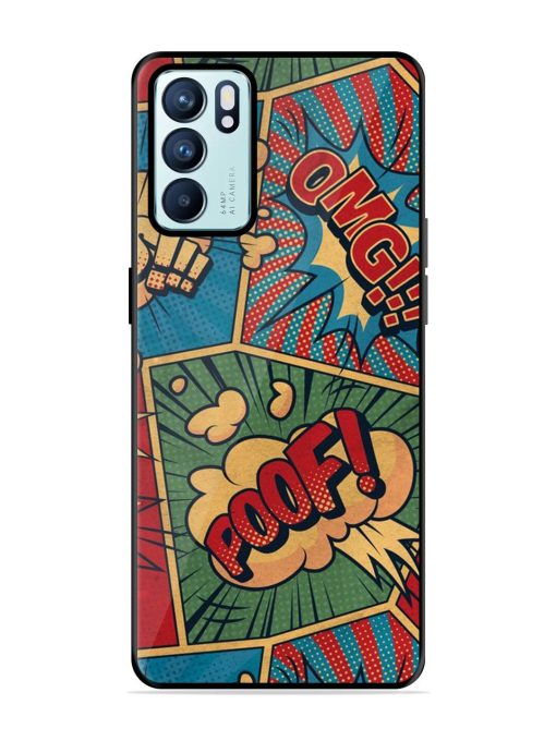 Comic Book Chaos Glossy Soft Edge Case for Oppo Reno 6 (5G) Chachhi