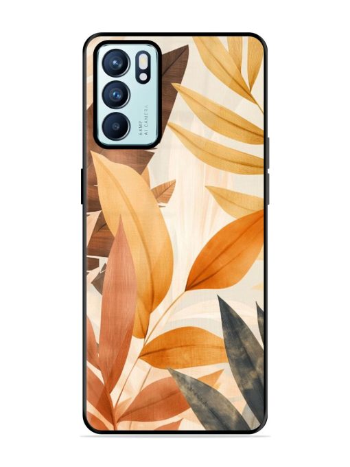 Earthy Elegance Glossy Soft Edge Case for Oppo Reno 6 (5G) Chachhi