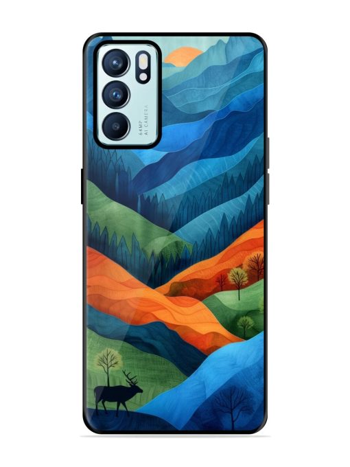 Layers Of The Land Glossy Soft Edge Case for Oppo Reno 6 (5G) Chachhi