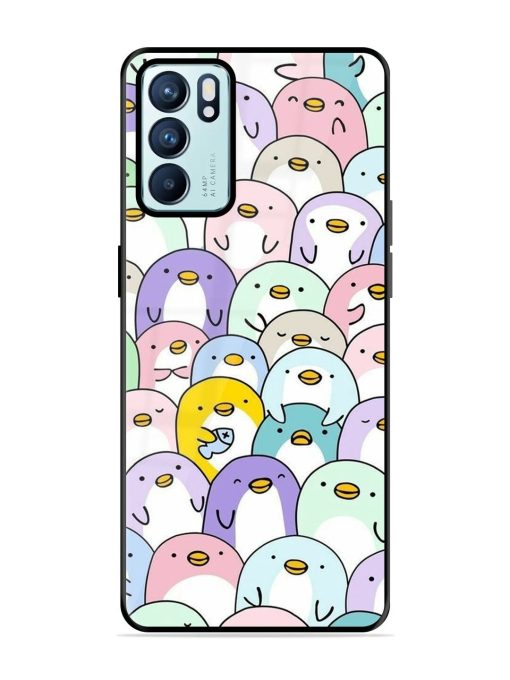 Penguin Party Glossy Soft Edge Case for Oppo Reno 6 (5G) Chachhi