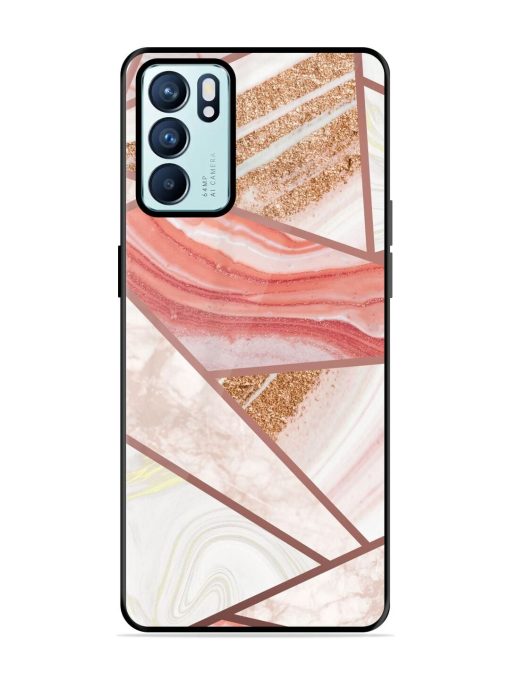 Rosy Mosaic Glossy Soft Edge Case for Oppo Reno 6 (5G) Chachhi