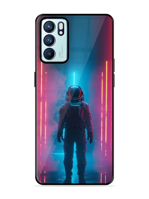 Neon Astronaut Glossy Soft Edge Case for Oppo Reno 6 (5G) Chachhi