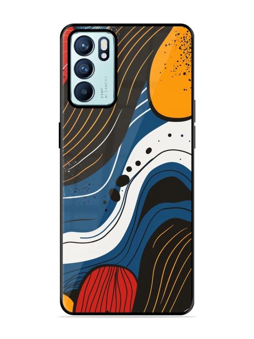 Abstract Expression Glossy Soft Edge Case for Oppo Reno 6 (5G) Chachhi