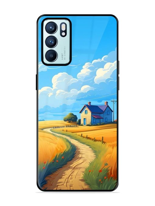 Countryside Cottage Glossy Soft Edge Case for Oppo Reno 6 (5G) Chachhi