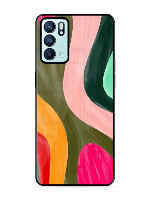 Wavy Wonderland Glossy Soft Edge Case for Oppo Reno 6 (5G) Chachhi