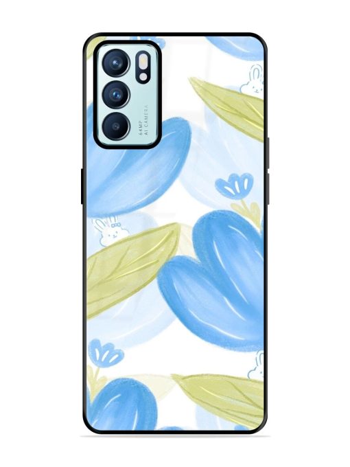 Bunny'S Blue Garden Glossy Soft Edge Case for Oppo Reno 6 (5G) Chachhi