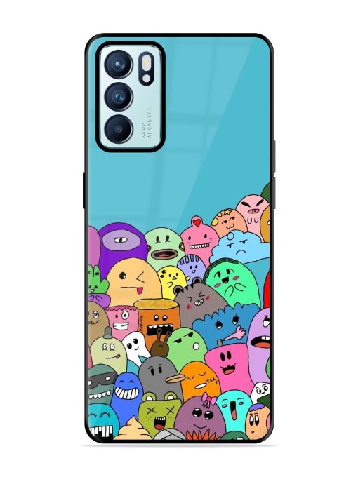 Monster Mash Glossy Soft Edge Case for Oppo Reno 6 (5G) Chachhi