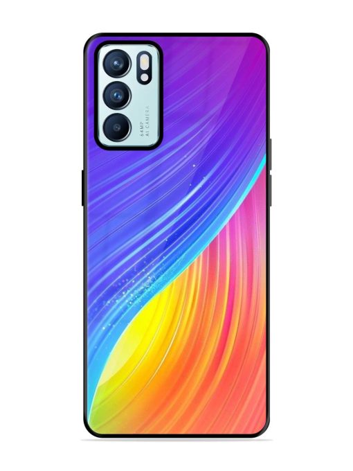 Neon Swirl Glossy Soft Edge Case for Oppo Reno 6 (5G)