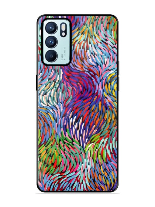 Vibrant Waves Glossy Soft Edge Case for Oppo Reno 6 (5G) Chachhi