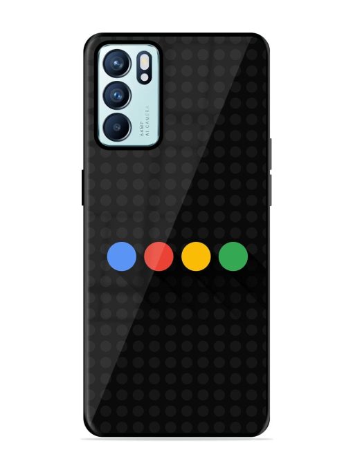 Google Dots Glossy Soft Edge Case for Oppo Reno 6 (5G) Chachhi