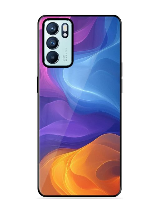 Cosmic Currents Glossy Soft Edge Case for Oppo Reno 6 (5G) Chachhi