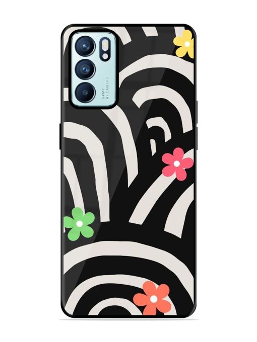 Rainbow Arcs Glossy Soft Edge Case for Oppo Reno 6 (5G) Chachhi