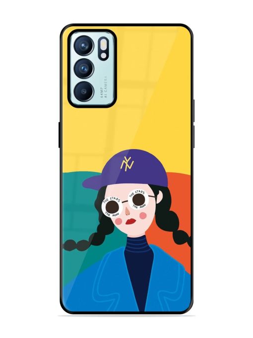 Starry-Eyed Girl Glossy Soft Edge Case for Oppo Reno 6 (5G) Chachhi