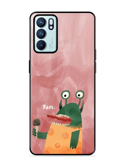 Hungry Monster Glossy Soft Edge Case for Oppo Reno 6 (5G) Chachhi