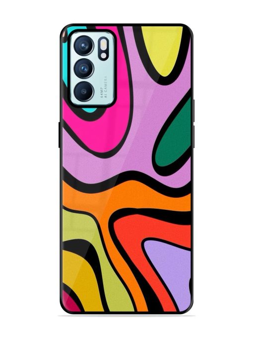 Groovy Swirls Glossy Soft Edge Case for Oppo Reno 6 (5G) Chachhi