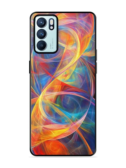 Cosmic Currents Glossy Soft Edge Case for Oppo Reno 6 (5G) Chachhi