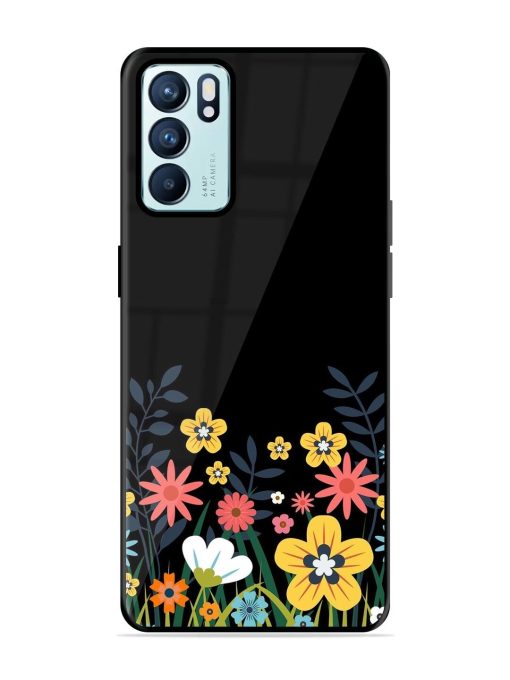 Floral Night Sky Glossy Soft Edge Case for Oppo Reno 6 (5G) Chachhi