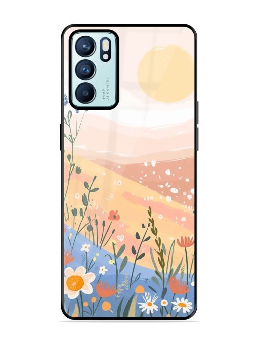 Golden Hour Blooms Glossy Soft Edge Case for Oppo Reno 6 (5G) Chachhi