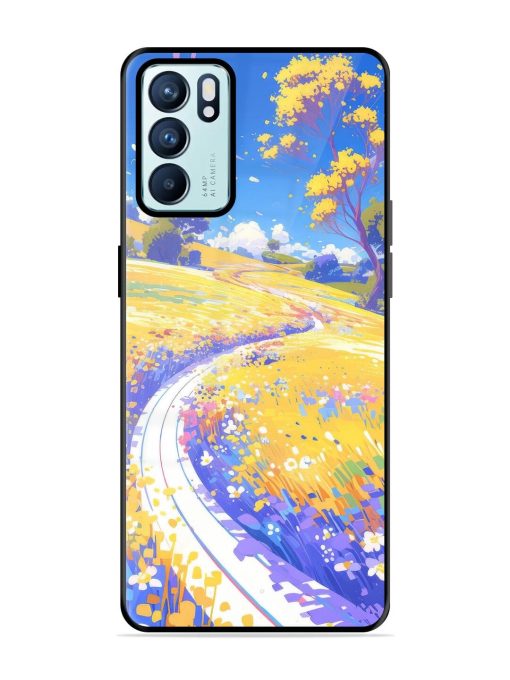 Vibrant Spring Meadow Glossy Soft Edge Case for Oppo Reno 6 (5G) Chachhi