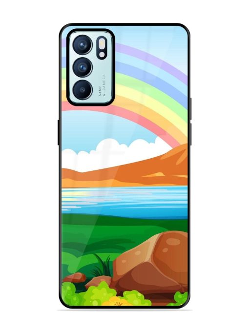 Rainbow Over The Lake Glossy Soft Edge Case for Oppo Reno 6 (5G) Chachhi