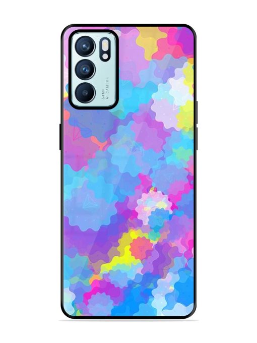 Psychedelic Cloud Burst Glossy Soft Edge Case for Oppo Reno 6 (5G) Chachhi