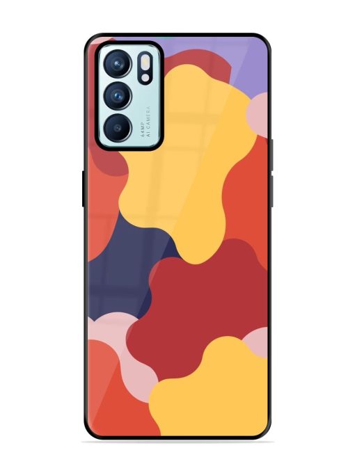 Gooey Color Chaos Glossy Soft Edge Case for Oppo Reno 6 (5G) Chachhi