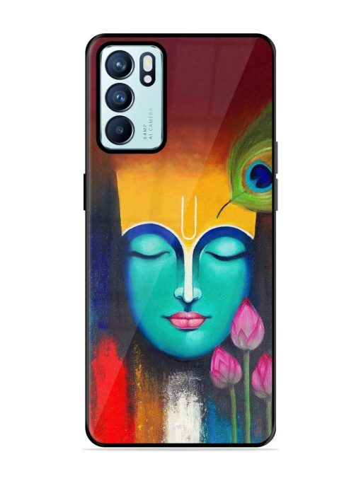 Divine Tranquility: The Face Of Krishna Glossy Soft Edge Case for Oppo Reno 6 (5G) Chachhi