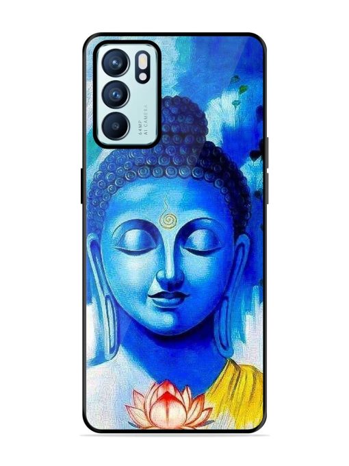 Serene Buddha With Lotus Glossy Soft Edge Case for Oppo Reno 6 (5G) Chachhi