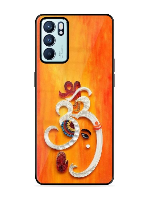 Ganesha In Quilling Art Glossy Soft Edge Case for Oppo Reno 6 (5G) Chachhi