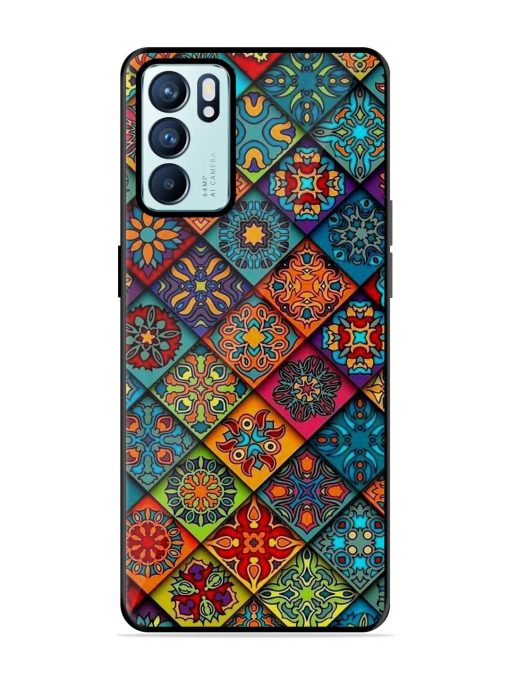 Patchwork Mandala Mosaic Glossy Soft Edge Case for Oppo Reno 6 (5G) Chachhi