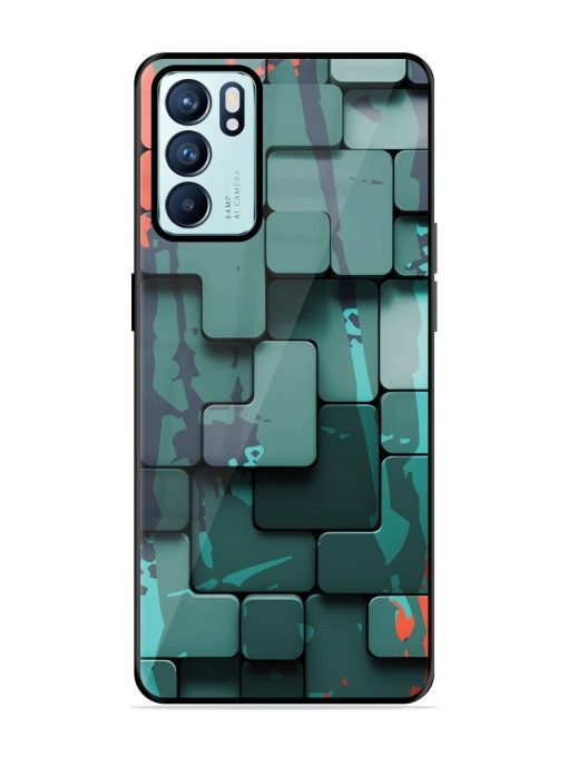 Abstract Geometric Mosaic Glossy Soft Edge Case for Oppo Reno 6 (5G) Chachhi