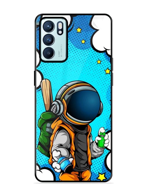 Space Graffiti Artist Glossy Soft Edge Case for Oppo Reno 6 (5G) Chachhi