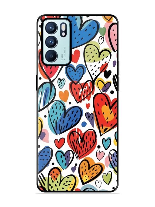 Heartfelt Harmony Glossy Soft Edge Case for Oppo Reno 6 (5G) Chachhi