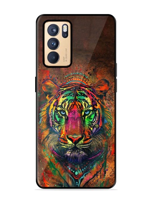 Cosmic Tiger Glossy Soft Edge Case for Oppo Reno 6 Pro (5G) Chachhi