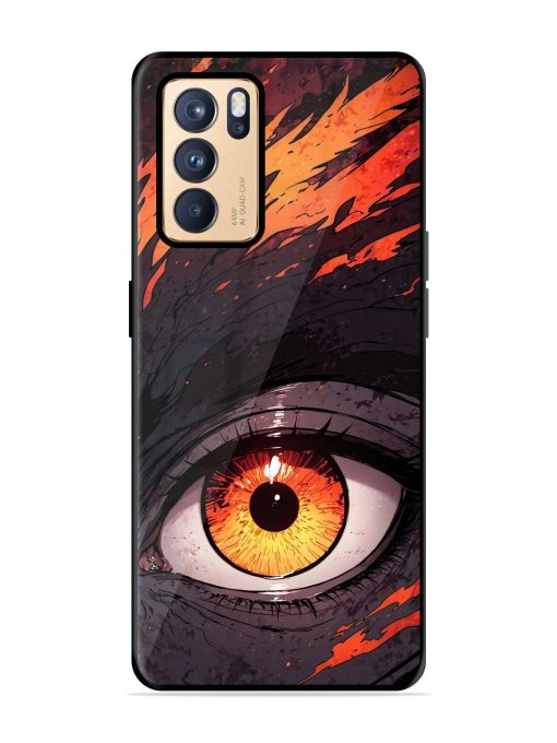 Inferno Gaze Glossy Soft Edge Case for Oppo Reno 6 Pro (5G) Chachhi