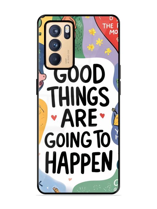 Uplifting Scribbles Glossy Soft Edge Case for Oppo Reno 6 Pro (5G) Chachhi