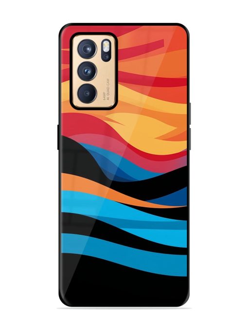 Blazing Currents Glossy Soft Edge Case for Oppo Reno 6 Pro (5G) Chachhi