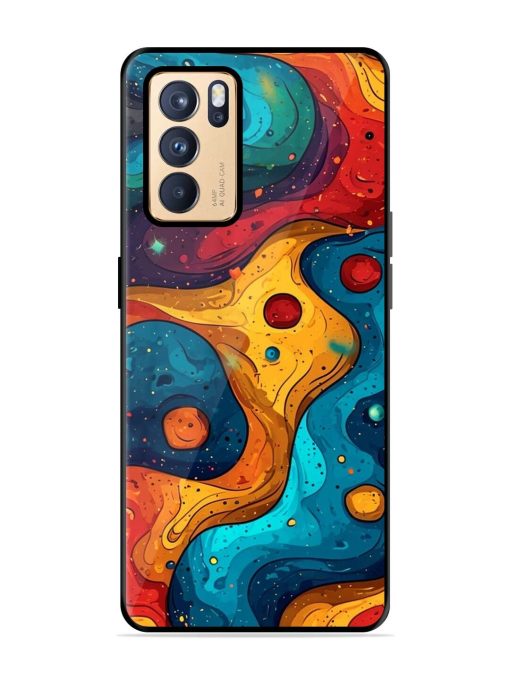 Cosmic Swirl Glossy Soft Edge Case for Oppo Reno 6 Pro (5G) Chachhi