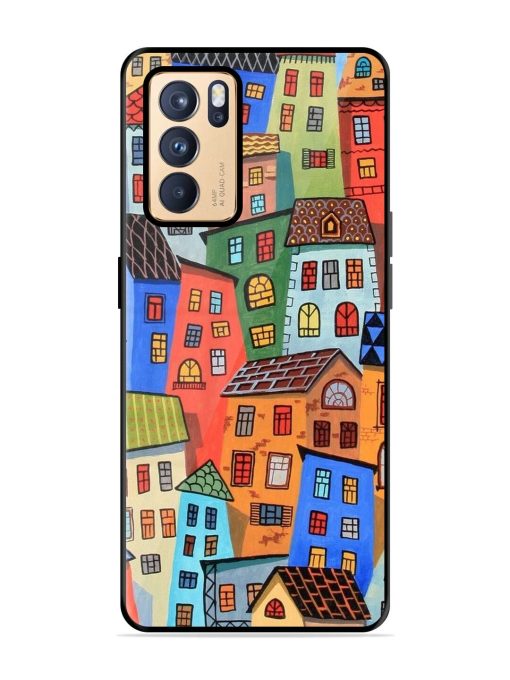 Rainbow House Glossy Soft Edge Case for Oppo Reno 6 Pro (5G) Chachhi