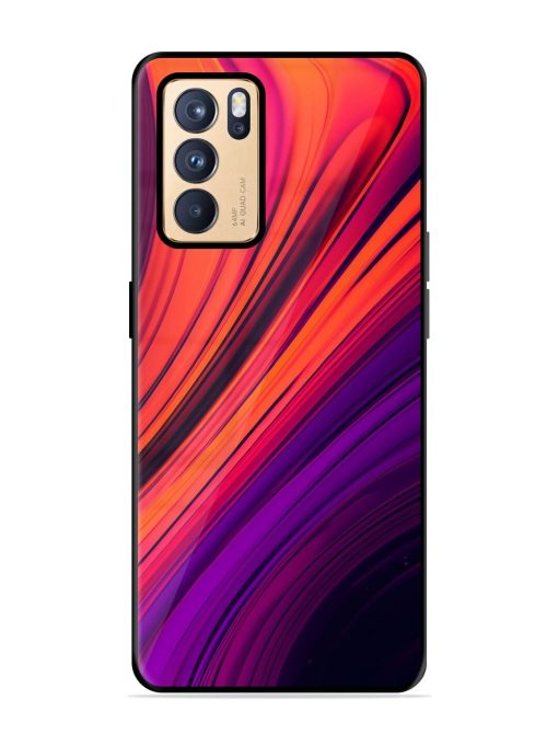 Crimson Curls Glossy Soft Edge Case for Oppo Reno 6 Pro (5G) Chachhi