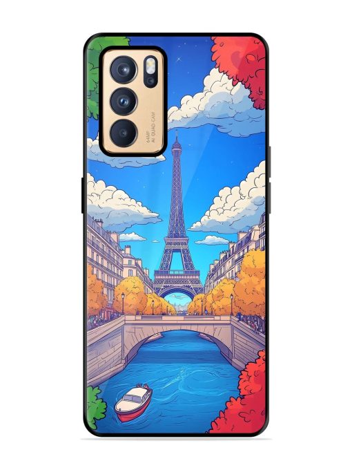 Parisian Panorama Glossy Soft Edge Case for Oppo Reno 6 Pro (5G) Chachhi