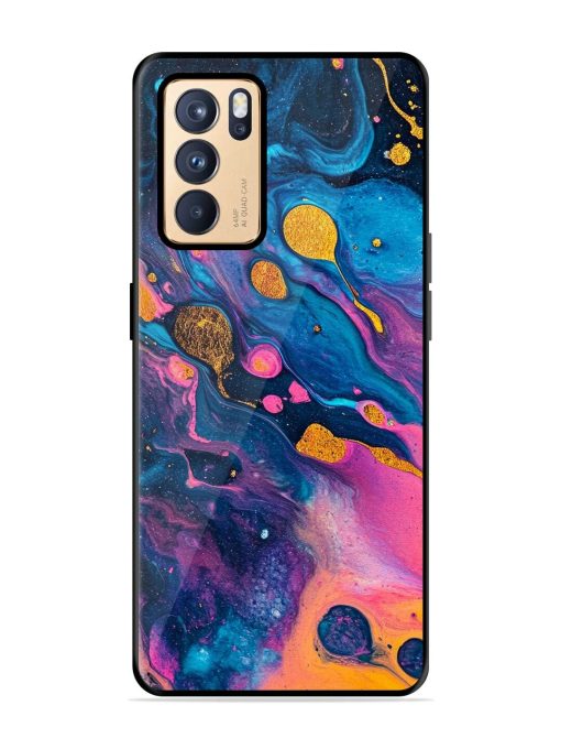 Cosmic Swirl Glossy Soft Edge Case for Oppo Reno 6 Pro (5G) Chachhi