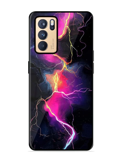 Electric Dreams Glossy Soft Edge Case for Oppo Reno 6 Pro (5G) Chachhi